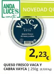 Oferta de Anda - Queso Fresco Vaca Y Cabra por 2,23€ en Supermercados MAS