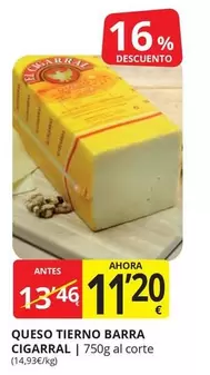 Oferta de Queso Tierno Barra por 11,2€ en Supermercados MAS