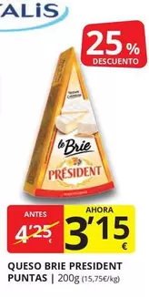 Oferta de Président - Queso Brie por 3,15€ en Supermercados MAS