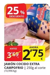 Oferta de Campofrío - Jamon Cocido Extra por 2,75€ en Supermercados MAS