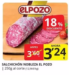 Oferta de El Pozo - Salchichon Nobleza por 3,24€ en Supermercados MAS