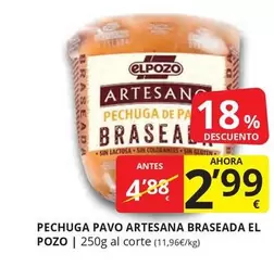 Oferta de Elpozo - Pechuga Pavo Artesana Braseada por 2,99€ en Supermercados MAS
