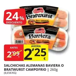 Oferta de Campofrío - Salchichas Alemanas Baviera O Bratwurst por 2,25€ en Supermercados MAS