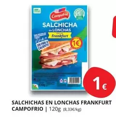 Oferta de Campofrío - Salchichas En Lonchas Frankfurt por 1€ en Supermercados MAS