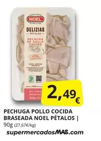 Oferta de Noel - Pechuga Pollo Cocida Braseada por 2,49€ en Supermercados MAS