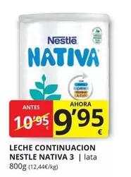 Oferta de Nestlé - Leche Continuacion Nativa 3 por 9,95€ en Supermercados MAS