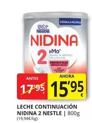 Oferta de Nestlé - Leche Continuacion Nidina 2 por 15,95€ en Supermercados MAS