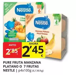 Oferta de Nestlé - Pure Fruta Manzana Platano O 7 Frutas por 2,45€ en Supermercados MAS