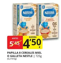 Oferta de Nestlé - Papilla 8 Cereales Miel O Galleta por 4,5€ en Supermercados MAS