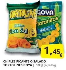 Oferta de Chifles Picante O Salado Tortolines Goya por 1,45€ en Supermercados MAS