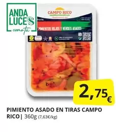 Oferta de Campo Rico - Pimiento Asado En Tiras por 2,75€ en Supermercados MAS