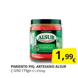 Oferta de Alsur - Pimiento Piq. Artesano por 1,99€ en Supermercados MAS