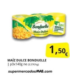 Oferta de Bonduelle - Maiz Dulce por 1,5€ en Supermercados MAS