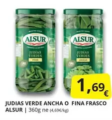 Oferta de Alsur - Judias Verde Ancha O Fina Frasco por 1,69€ en Supermercados MAS