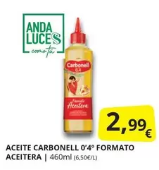 Oferta de Anda - Aceite Carbonell 0'4° por 2,99€ en Supermercados MAS