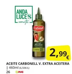 Oferta de Carbonell - Aceite  V. Extra Aceitera por 2,99€ en Supermercados MAS