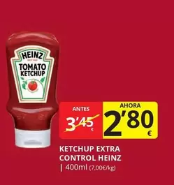 Oferta de Heinz - Ketchup Extra Control por 2,8€ en Supermercados MAS