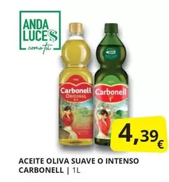 Oferta de Carbonell - Aceite Oliva Suave O Intenso por 4,39€ en Supermercados MAS