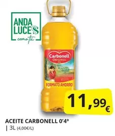 Oferta de Carbonell - Aceite  0'4 por 11,99€ en Supermercados MAS