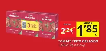 Oferta de Orlando - Tomate Frito por 1,85€ en Supermercados MAS
