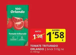 Oferta de Orlando - Tomate Triturado por 1,58€ en Supermercados MAS