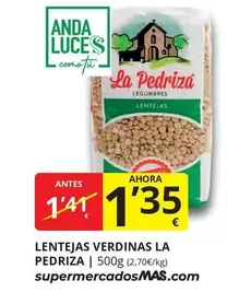 Oferta de La Pedriza - Lentejas Verdinas por 1,35€ en Supermercados MAS
