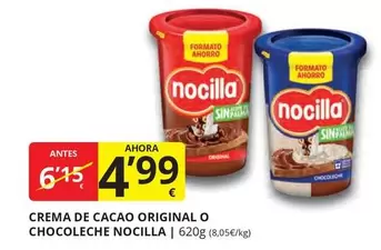 Oferta de Nocilla - Crema De Cacao Original O Chocoleche por 4,99€ en Supermercados MAS