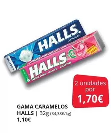 Oferta de Halls - Gama Caramelos por 1,7€ en Supermercados MAS