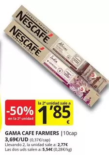 Oferta de Nescafé - Gama Cafe Farmers por 2,77€ en Supermercados MAS
