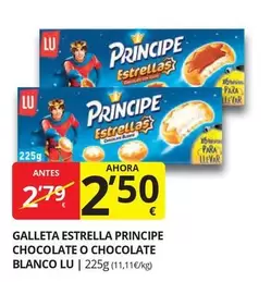 Oferta de Príncipe - Galleta Estrella Principe Chocolate O Chocolate Blanco por 2,5€ en Supermercados MAS