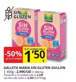 Oferta de Gullón - Galleta Maria Sin Gluten por 2,99€ en Supermercados MAS