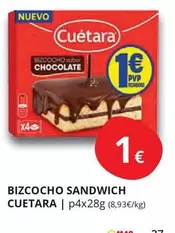 Oferta de Cuétara - Bizcocho Sandwich por 1€ en Supermercados MAS