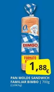 Oferta de Bimbo - Pan Molde Sandwich Familiar por 1,88€ en Supermercados MAS