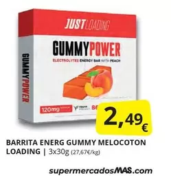 Oferta de Energy - Burrita Energ Gummy Melocoton por 2,49€ en Supermercados MAS