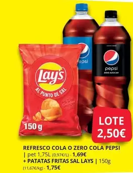 Oferta de Lay's - Refresco Cola O Zero Cola por 1,75€ en Supermercados MAS