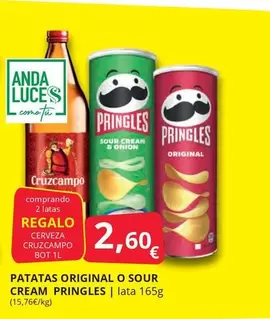Oferta de Pringles - Patatas Original O Sour Cream por 2,6€ en Supermercados MAS