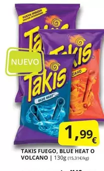 Oferta de Takis -  Fuego, Blue Heat O Volcano por 1,99€ en Supermercados MAS
