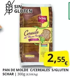 Oferta de Schär - Pan De Molde C/cereales S/gluten por 2,55€ en Supermercados MAS