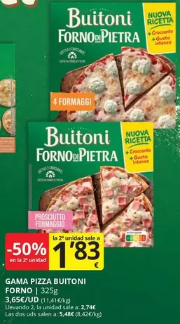 Oferta de Buitoni - Gama Pizza por 2,45€ en Supermercados MAS