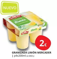 Oferta de Mercader - Granizada Limón Mercader por 2€ en Supermercados MAS