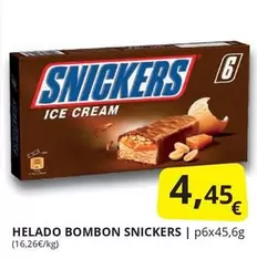Oferta de Snickers - Helado Bombon Snickers por 4,45€ en Supermercados MAS