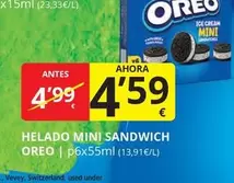 Oferta de Oreo - Helado Mini Sandwich por 4,59€ en Supermercados MAS