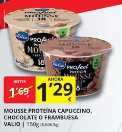 Oferta de Valio - Mousse Proteina Capuccino, Chocolate O Frambuesa por 1,29€ en Supermercados MAS