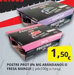 Oferta de Margui - Postre Prot 0% Mg Arandanos O Fresa por 1,5€ en Supermercados MAS