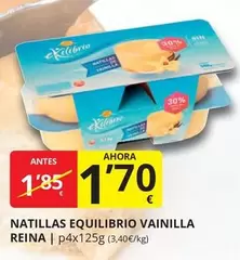Oferta de Reina - Natillas Equilibrio Vainilla Reina por 1,7€ en Supermercados MAS