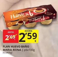 Oferta de Reina - Flan Huevo Baño Maria Reina por 2,59€ en Supermercados MAS
