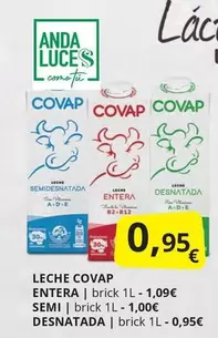 Oferta de Covap -  Leche Entera por 0,95€ en Supermercados MAS