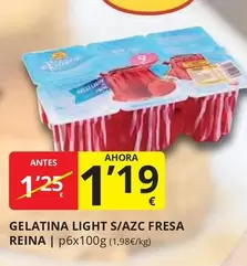 Oferta de Reina - Gelatina Light S/Azc Fresa Reina por 1,19€ en Supermercados MAS