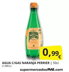 Oferta de France - Agua C/gas Naranja Perrier por 0,99€ en Supermercados MAS