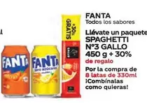 Oferta de Fanta - Todos Los Sabores Llévate Un Paquete Spaghetti N°3 Gallo en Supermercados MAS